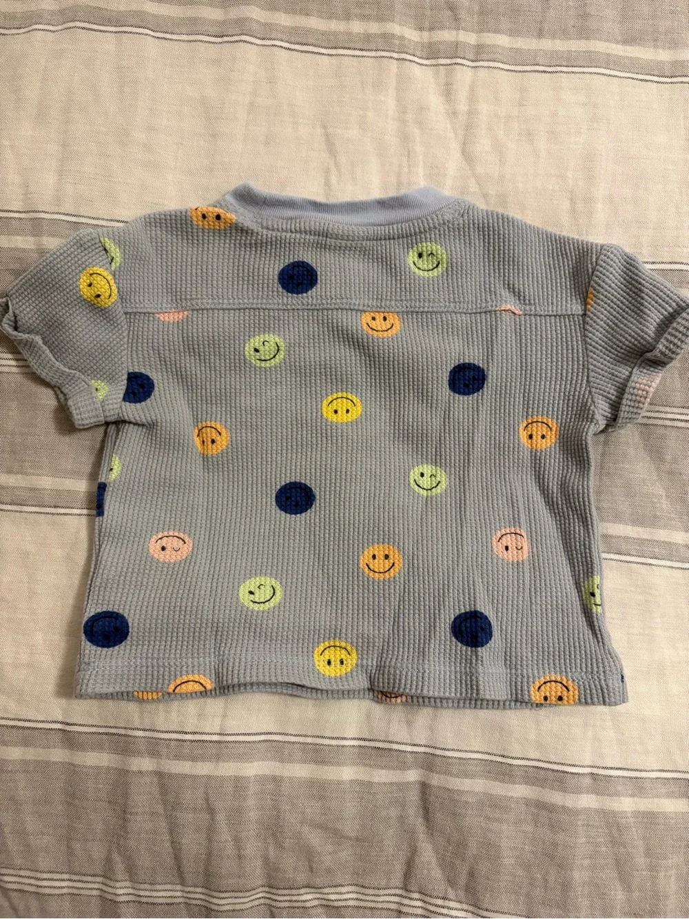Old Navy Light Blue Smiley Pajama Set